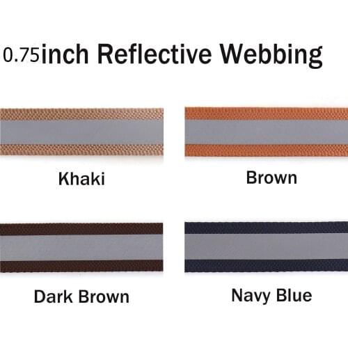 20mm Heavy Weight Webbing 3M Reflective Fabric Stripe Ribbon Safety Cotton Nylon Reflective Polyester Cotton Purse Strip Key Fob