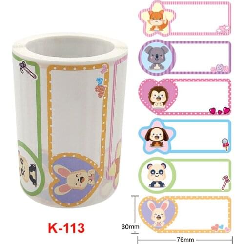 250pcs 76*30mm Cute Animals Kitchen Fridge Reminder Label Food Storage Tag Sticker for Jars Bottle Refrigerator Freezer
