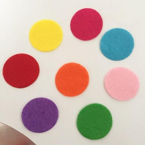 300pcs 3cm Rainbow mix color padded felt round shape appliques clothing decoration DIY Craft Supplies A15C*3