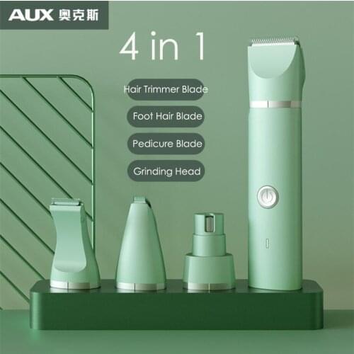 Dog Cat Hair Trimmer Paw Nail Grinder Pets Clippers Foot Nail Cutter 4 IN 1 Low Noise Dog Pet Grooming Machine USB Pet Supplies