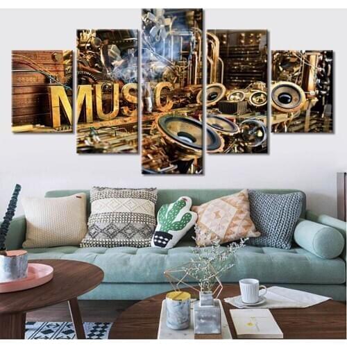5PCS Music Lab Picture Full Square Diamond embroidery Cross stitch scenery Round Diamond painting DIY 3D Diamond mosaic art