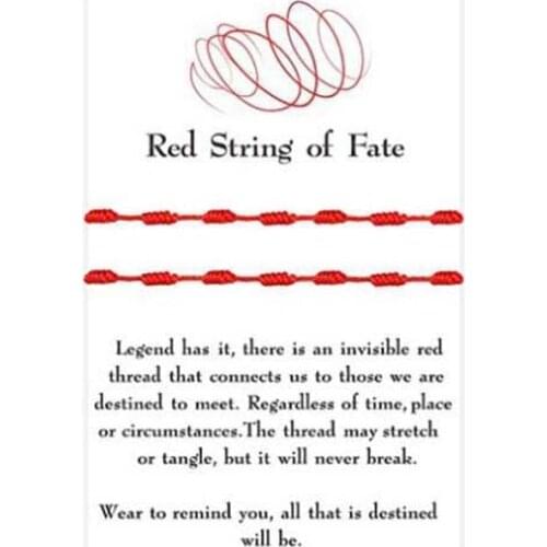 7 Knots of Red Thread Unisex Adjustable Eye Protection Good Luck-Lucky Bracelet/Anklet Energy Cross Card Bracelet