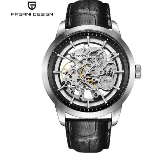 PAGANI DESIGN Brand Hot Sale 2020 Skeleton Hollow Leather Mens Wrist Watches Luxury Mechanical Male Clock New Relogio Masculino