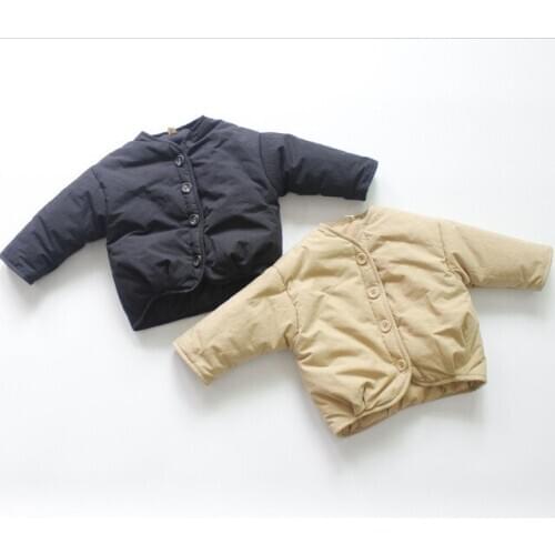 2020 Winter Kids Cotton Jackets New Arrival Korean Loose Thicken Solid Coats For Girls And Boys Baby Clothing Child Warm Outwear