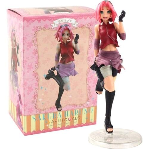 23cm Naruto Shippuden Anime Haruno Sakura Kawaii Girl PVC Action Figure Cartoon Collection Model Toy Doll Kids GIft Brinquedos