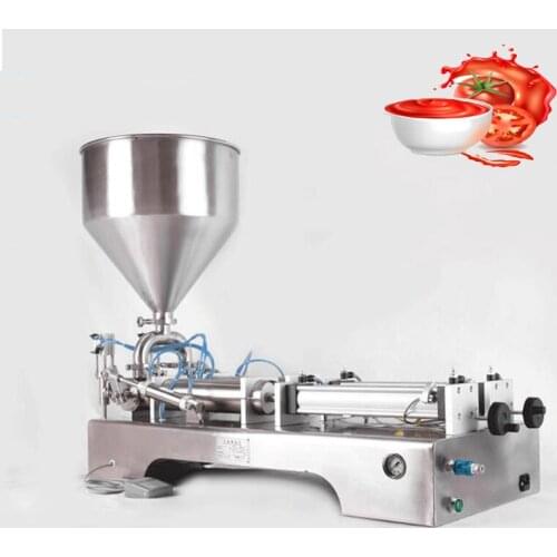 Electric Pneumatic Double Head Paste Filling Machine Bee Toothpaste Sauce Skin Care Product Filling Machine