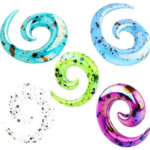 JUNLOWPY Tapers Spirals and Plugs With O Rings Piercings Stretchers Expanders 00 Gauges for Ears Earlobes Stretching 2g Taper