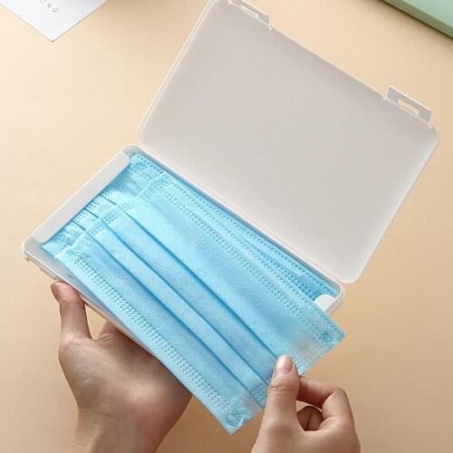Mask Storage Box PP Disinfection Portable Mask Holder Organizer Face Masks Container Dustproof Mask Case Storage
