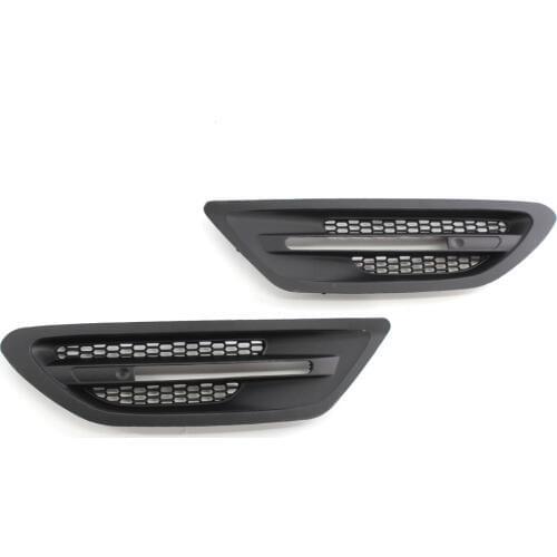 Matte Black Fender Air Vents Light Grill Grille Trim Cover For BMW F10 M5 5 Series Sedan 11-2017 4 Door