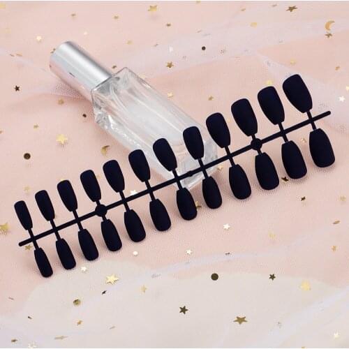 24Pcs/set Matte Frosted Series Long Coffin False Nails Ballet Nail Pieces Full Cover Nail Tips Fashion Manicure Patch For Girls