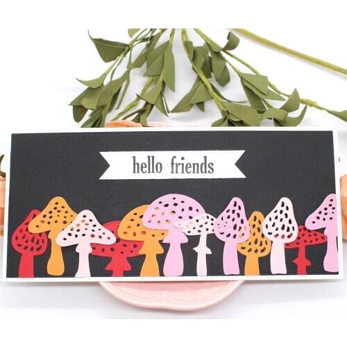 ZFPARTY Slimline Mushrooms Metal Cutting Dies Stencils for DIY Scrapbooking Decorative Embossing DIY Paper Cards