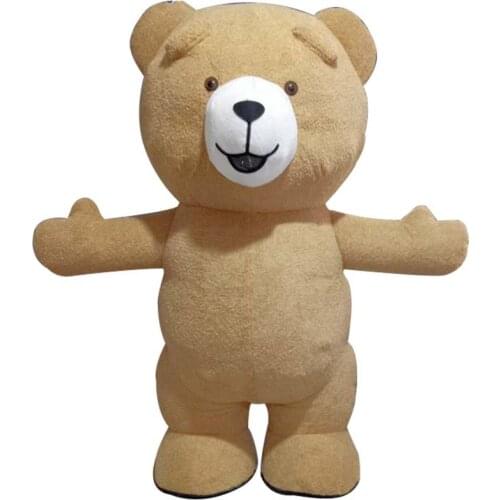 Inflatable Mascot Costume Performance Cosplay Suit Plush Teddy Bear Fursuit Street Performance Clothes 1.95m Inflatable Bear
