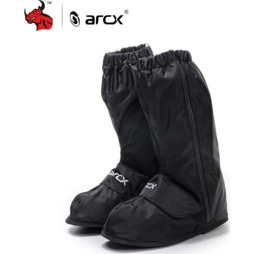 ARCX Motorcycle Waterproof Rain Shoes Non-slip Black Moto Rain Shoes Outdoor Waterproof Shoe Cover Rainy Shoes For Men EU 39-45