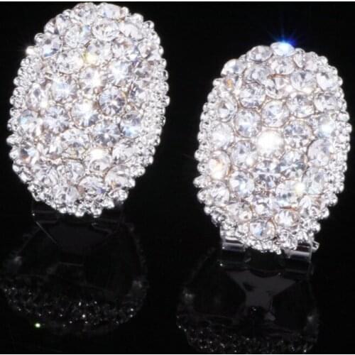 New Trendy Gorgeous Oval Shape Earrings for Women Simple Design Princess Fancy Dance Party Earring Jewelry