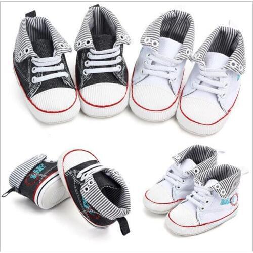 Baby Canvas Shoes Newborn Boys Girls First Walkers Shoes Infant Soft Sole Anti-slip Baby Sport Shoes
