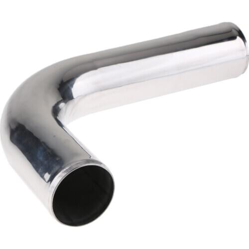 Polished 3" Aluminum Elbow 90 Degree Turbo Intercooler Tube Pipe Silver
