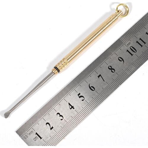 Portable 6/1pcs /set Stainless Steel Spiral Ear Wax Removal Pick Spoon Cleaner brass Ear Earpick Clean Cleaner Beauty Tool