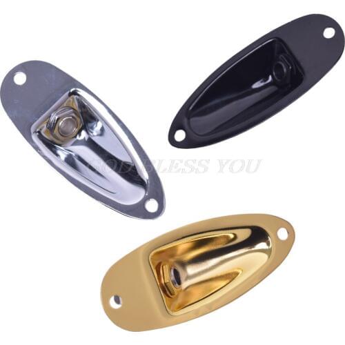 Professional Boat Style 1/4" Guitar Pickup Output Input Chrome Jack Plug Socket for Strat Electric Guitars Guitar Parts