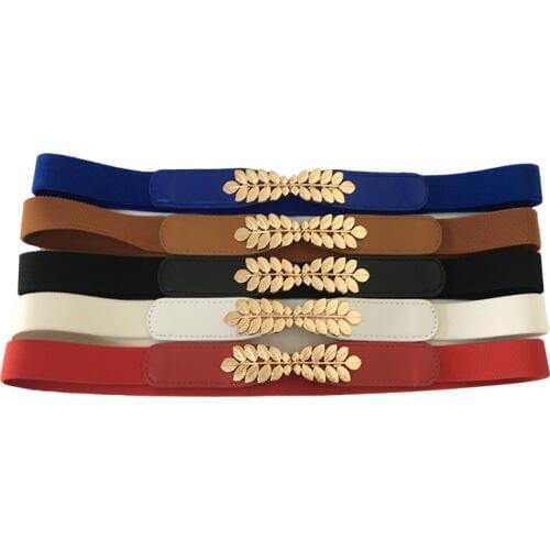 Fashion Womens Belts PU Black White Waist Red Band Thin Elastic Waist Belt Dress Apparel Accessories cinturon mujer Hot Sale