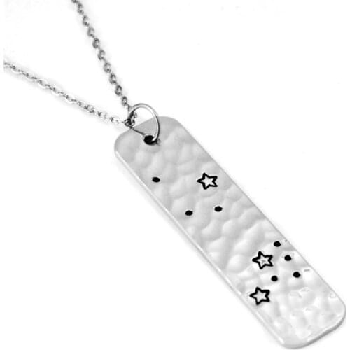 Leo Constellation Necklace,Custom Leo Constellation Sign Pendant Necklace,,Engraved Name Bar Necklace,Gift for Her