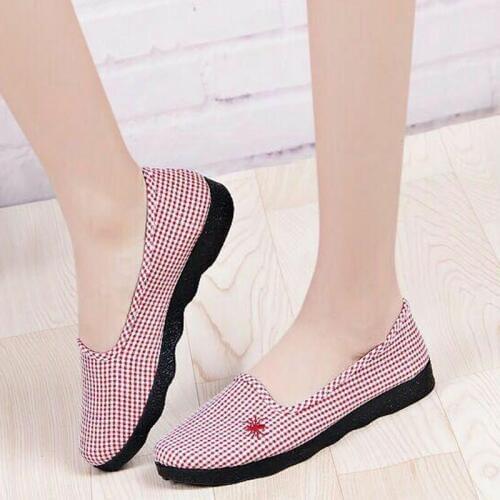 ZXWFOBEY Canvas Women Flat Shoes Rubber Platform Womens Ladies Casual Flats Slip On Moccasins For Spring Autumn