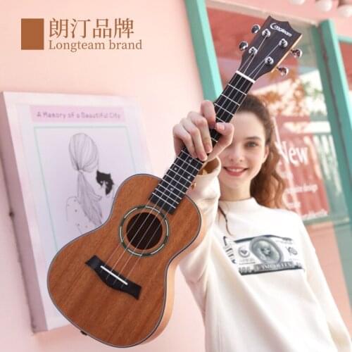 26-inch peach heart surface single ukulele veneer mahogany ukulele Hawaii ukulele