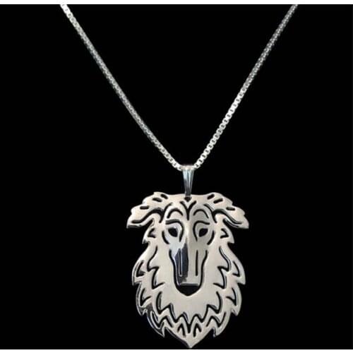 DANGGAO fashion hippie Newest Unique Handmade Borzoi Pendant Necklace for women choker necklace Dog Jewelry Pet Lovers Gift Idea