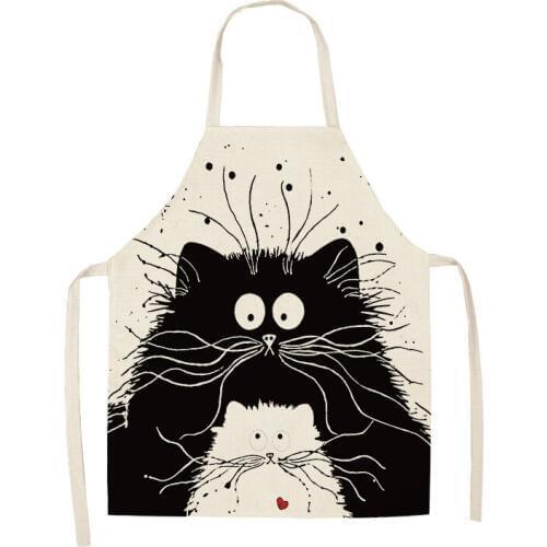 1pcs linen kitchen apron 55 * 68cm