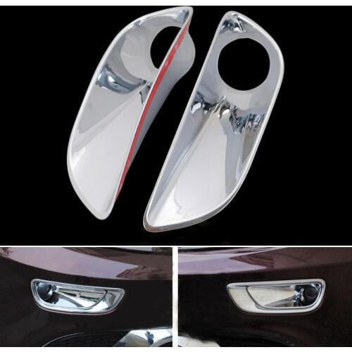 1pair ABS Chrome Front Foglight Fog Lights Lamp Trim Cover Garnished Bezel for Grand Cherokee Summit 2014 2015