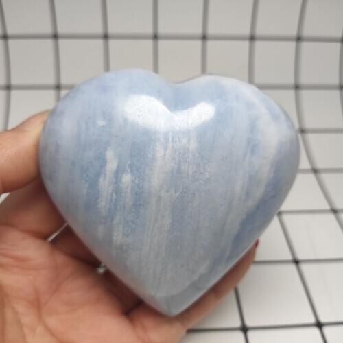 1pcs Natural Pretty Kyanite Heart Rock Crystal Polished Heart Shaped Stone Healing