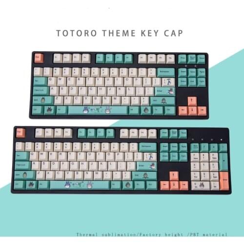 104 Key Anime My Neighbor Totoro Keycap Cherry Height PBT Sublimation for Cherry MX Switch Mechanical Keyboard Keycap IKBC/87