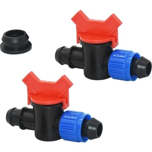 16 to 20mm pe hose Garden tap with lock nut 3/4 hose water valve DN15 tube connector cranes waterstop valve adapter 20pcs