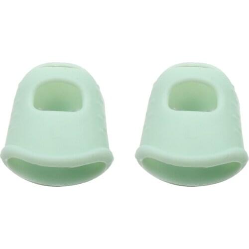 2 pcs Soft Kalimba Finger Protector Thumb Picks for Beginner Kalimba Accessories Light Green