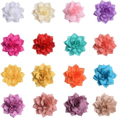 6pcs 8cm Layer Artificial Fabric Lotus Flower for Wedding Boutique Party Craft Home for Hair Accessories