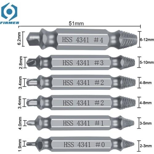 4/5/6 PCS Damaged Screw Extractor Drill Bit Set Stripped Broken Screw Bolt Remover Extractor Easily Take Out Demolition Tools