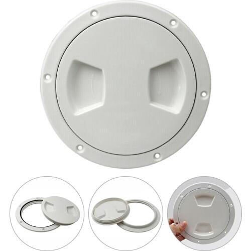 5" inch Non-Slip Deck Plate Corrosion Resistant Marine Access Boat Inspection Hatch Cover Plate for Marine Boating Water Sports