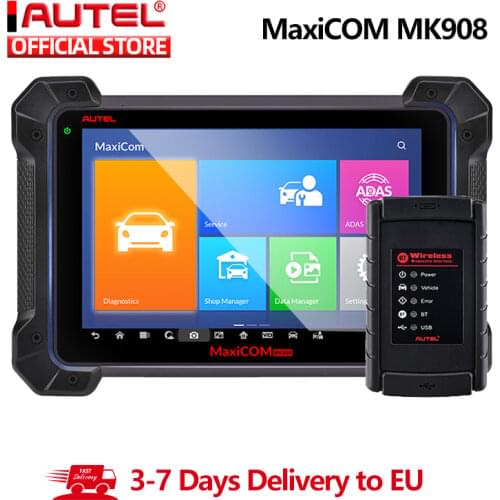 Autel MaxiCOM MK908 Auto Diagnostic Scanner Autel MK908 PK MK908P MaxiSys Elite MS908 ECU Programming with J2534 OBD 2 OBD2 Auto