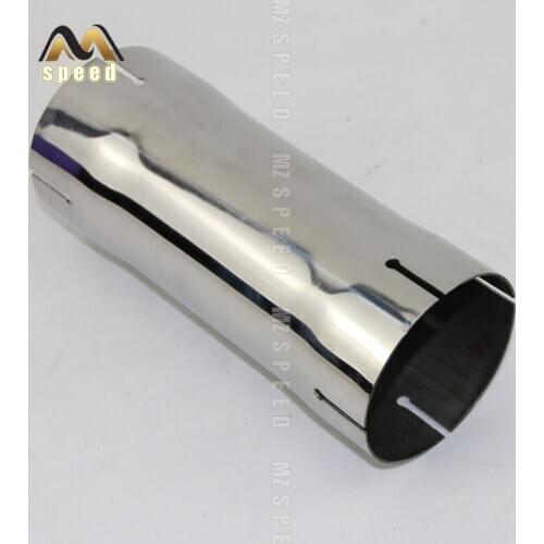 Car Accessories 304 stainless steel tube muffler expanded caliber connector 54mm 66mm 73mm 80mm 4 slot universal sleeve