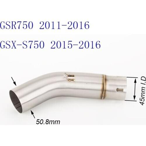 Motorcycle Exhaust Muffler Escape Middle Link Pipe Muffler Slip On For GSR750 2011-2016 ,GSX-S750 2015-2016