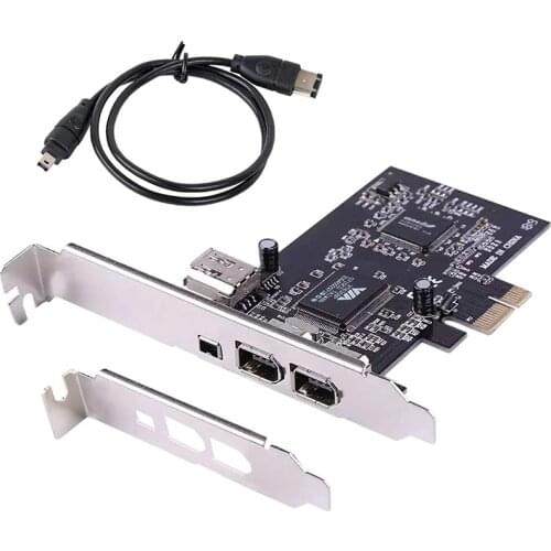 HOT-PCIe Firewire Card for Windows 10,IEEE 1394 PCI Express Controller 4 Ports(3 x 6 Pin and 1 x 4 Pin),Firewire 800 Adapter