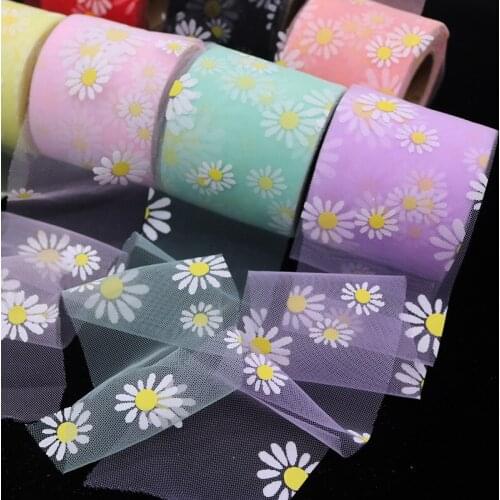 Ribbon DIY Snowflake Gauze Wedding Decoration Invitation Gift Packaging Ribbon Crafts Sewing Accessories Scrapbook Materials