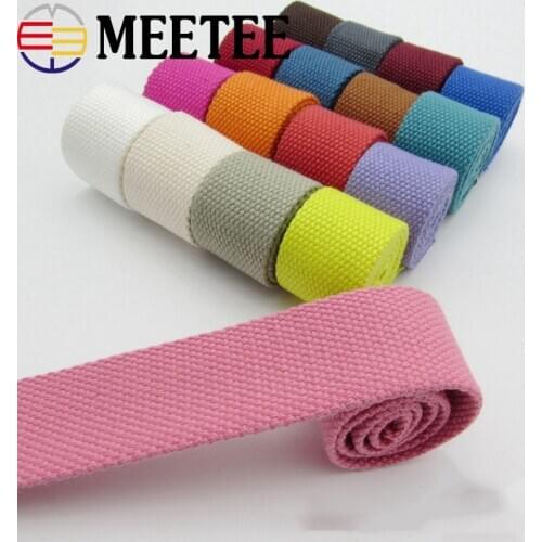2M 32mm Width 2mm Thick Canvas Ribbon Belt Bag Webbings Strap Tape For Bag Strapping Belt Bias Binding Tape DIY Sewing Craft