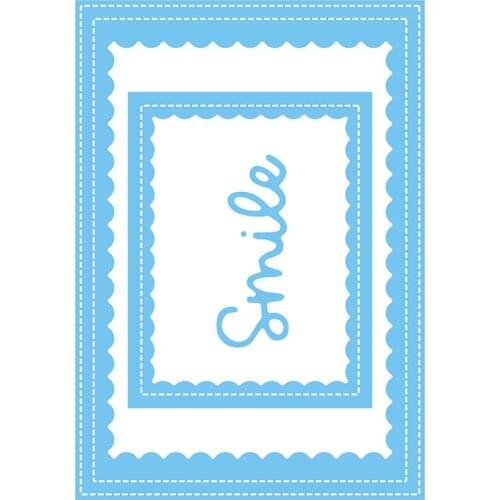 Wave Texture Frame Metal Cutting Dies for Scrapbooking Handmade Tools Mold Cut Stencil New 2021 DIY Card Make Mould Model Craft