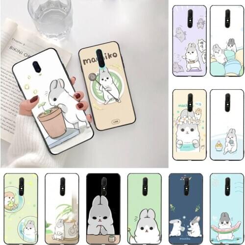 Cute Machiko Rabbit Bling Cute Phone Case For Oppo A5 A9 2020 Reno2 z Renoace 3pro Realme5Pro