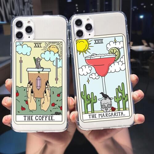 Aesthetic Art pizza coffee Soft silicone transparent Phone Case For iPhone 12 Pro Max 11 Pro Max 8 7 6S Plus SE 2020 Back Cover