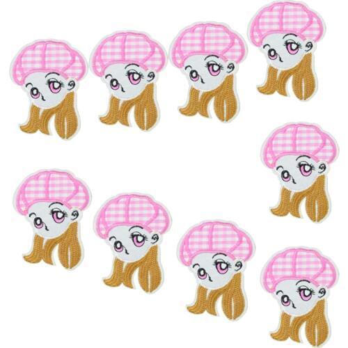 Girl badge style patches for clothing iron embroidered Diy patch applique iron on patches sewing accessories sticker for clothes