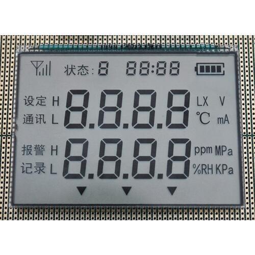 36P TN Positive 4-Digits Segment LCD Panel with Temperature Humidity Symbol Pressure without backlight