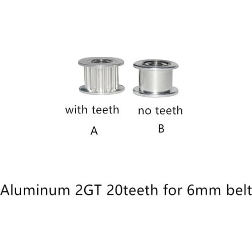 2GT pulley H type wheel driven perlin idler GT2 timing 20 teeth bore 3mm 4mm 5mm width 6mm