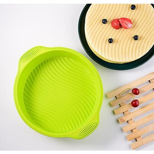 Silicone Round Cake Bakeware Food Grade Non Stick 3D Cake Mold Baking Tool Loaf Bread Tray Birthday Cake Dessert Pan Tools