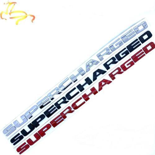 SPORT Car Sticker Metal " SUPERCHARGED " Auto Trunk Letters Badge Emblem Badges for Supercharged Range Rover Sport